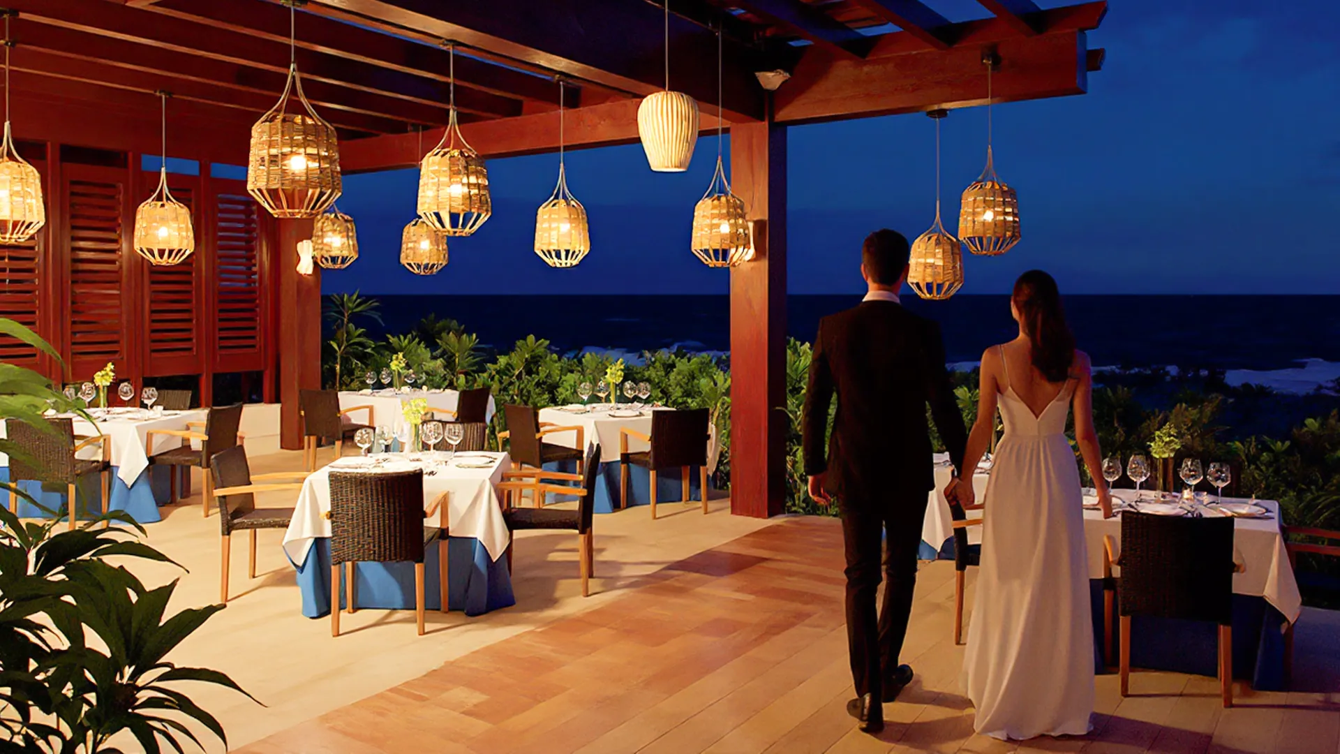 French Restaurant with seaside view