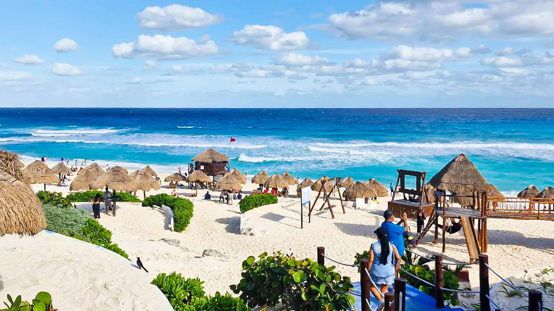 Is Playa Delfines Cancun safe for swimming?