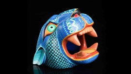 Jaguar Mask with Turquoise